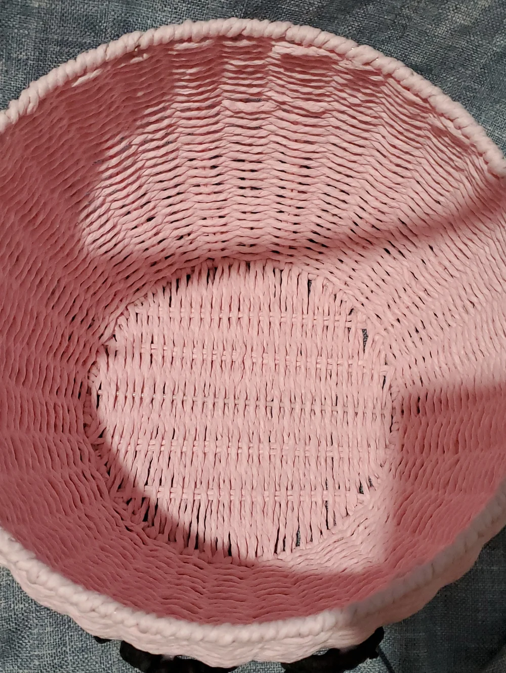 Pink Pumpkin Woven Basket